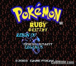 Pokemon Ruby Hack Rom Gba