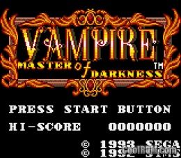 Vampire - Master of Darkness ROM Sega Game Gear - CoolROM.com