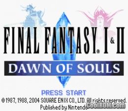 Final Fantasy I Ii Dawn Of Souls Rom Download For Gameboy Advance Gba Coolrom Com