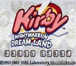 Kirby's Nightmare in Dreamland ROM Gameboy Advance / GBA 