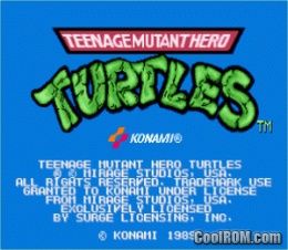 Teenage Mutant Hero Turtles (UK 2 Players, set 1) ROM MAME - CoolROM.com