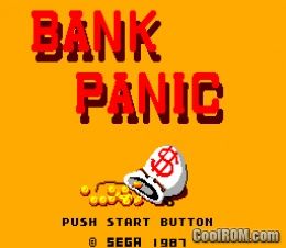 Jeu Bank Panic! Pour Sega Master System, Version Allemande, Complet Et Très Bon état