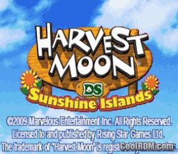 nintendo ds harvest moon sunshine islands cheats