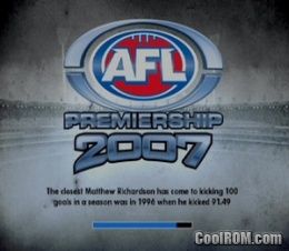 AFL Premiership 2007 (Australia) ROM (ISO) Sony Playstation 2 / PS2 ...