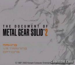 Document of Metal Gear Solid 2, The (Europe) ROM (ISO) Sony Playstation ...