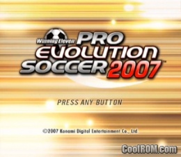 Winning Eleven - Pro Evolution Soccer 2007 ROM - PSP Download - Emulator  Games