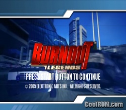 promoción Oxidado vaquero Burnout Legends ROM (ISO) Download for Sony Playstation Portable / PSP -  CoolROM.com
